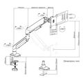 anda seat monitor arm stand a9 black weight capacity 2 15kg extra photo 2