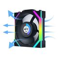lian li unifan sl wireless lcd 120 1pcs reverse black case fan extra photo 2