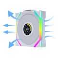 lian li unifan sl wireless lcd 120 1pcs reverse white case fan extra photo 3