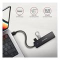 axagon hue c1a 4x usb32 gen 1 travel hub usb c power in w 20cm type a cable extra photo 2