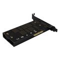 axagon pcem2 dc pci e 30 4x dual m2 ssd nvme sata dual voltage ssd fan heatsink extra photo 2
