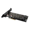 axagon pcem2 dc pci e 30 4x dual m2 ssd nvme sata dual voltage ssd fan heatsink extra photo 3