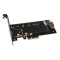 axagon pcem2 dc pci e 30 4x dual m2 ssd nvme sata dual voltage ssd fan heatsink extra photo 4
