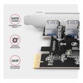 axagon pceu 430rs pcie adapter 4x usb30 uasp renesas 15 pin sata power supply extra photo 2