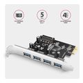 axagon pceu 430rs pcie adapter 4x usb30 uasp renesas 15 pin sata power supply extra photo 3