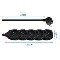esperanza elk208k power strip 5 mprizes 3m black extra photo 2