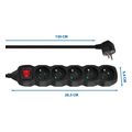 esperanza elk214k power strip 5 mprizes me diakopti 15m black extra photo 2