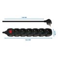 esperanza elk217k power strip 6 mprizes me diakopti 15m black extra photo 2