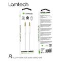 lamtech audiocable braided 1m 35mm to 35mm white lam445196 extra photo 6