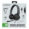 lamtech usb stereo headphone with mic noise cancelling black lam113072 extra photo 2