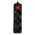 lamtech power strip with switch 3 outlets black 15m lam023701 extra photo 1
