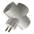 lamtech power socket splitter with 3 schuko outlets white lam023770 extra photo 3