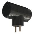 lamtech power socket splitter with 2 schuko outlets black lam023763 extra photo 1