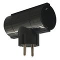 lamtech power socket splitter with 2 schuko outlets black lam023763 extra photo 2