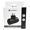 lamtech power socket splitter with 2 schuko outlets black lam023763 extra photo 3