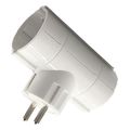 lamtech power socket splitter with 2 schuko outlets white lam023756 extra photo 1