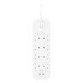 belkin plugboard 8 socket dual usb c 30w 900j 2m extra photo 3