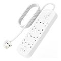 belkin plugboard 8 socket dual usb c 30w 900j 2m extra photo 4