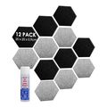 audiodesigner pet hexagon 12 ixoaporrofitika panel 20 cm black grey 2 tm benzinokolla set extra photo 1