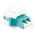 logilink keystone coupler fiber lc duplex multimode aqua white extra photo 1