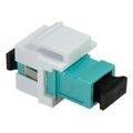 logilink keystone coupler fiber sc simplex mulitmode aqua white extra photo 1