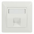 logilink keystone faceplate 45 for 1 module pure white extra photo 1