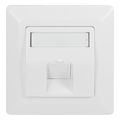 logilink keystone faceplate 45 for 1 module signal white extra photo 1