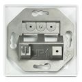 logilink keystone faceplate 45 for 2 modules pure white extra photo 1