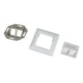 logilink keystone faceplate 45 for 2 modules pure white extra photo 2