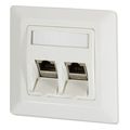 logilink keystone faceplate 45 for 2 modules pure white extra photo 3