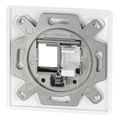 logilink keystone faceplate 90 for 2 modules straight outlet signal white extra photo 1