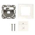 logilink keystone faceplate for 1 module german type pure white extra photo 2