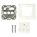 logilink keystone faceplate for 3 modules german type pure white extra photo 2
