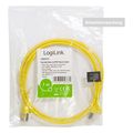 logilink patch cable cat6a tpe slimline yellow 15m extra photo 3