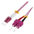 logilink fiber patch cord om4 lc sc 2m duplex extra photo 1