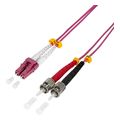 logilink fiber patch cord om4 lc st 1m duplex extra photo 1
