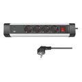logilink outlet strip 4 safety sockets w usb a usb c port aluminum desktop extra photo 1