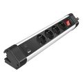logilink outlet strip 4 safety sockets w usb a usb c port aluminum desktop extra photo 2