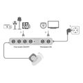 logilink outlet strip 6 safety sockets w footswitch white extra photo 3