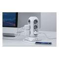 tessan 15 in 1 tower surge protector 25w 12xschuko 2xusb 1xtype c 2m cable white tps02 de c extra photo 1