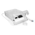 icy box plastic enclosure usb 32 adapter for 25 35 sata iii with 8x card holder ib ac705 6g extra photo 2