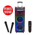 aiwa portable tws trolley party speaker rgb lighting rms 90w kbtus 710 extra photo 4