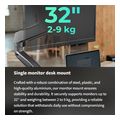 icy box single monitor stand for monitors up to 32 2 9kg vesa max100x100 ib ms203 t extra photo 6