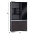 bibliothiki grafeioy epaggelmatiki rosewood hm2091r 120x40x200y ek extra photo 1