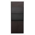 bibliothiki grafeioy epaggelmatiki rosewood hm2089 melamini gkri wenge 80x40x200yek extra photo 2