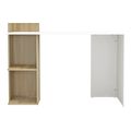 grafeio melaminis me rafia syndya hm899402 sonama leyko 112x55x85y ek extra photo 1