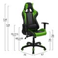 polythrona gaming racing hm105603 mayro prasino pu 67x70x134 ek extra photo 1