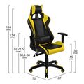 polythrona gaming zayn hm105611 mayro kitrino pu 67x70x134 ek extra photo 1