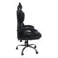 karekla grafeioy octavius hm1202 mayro pvc nylon metalxromio basi 52x55x128yek extra photo 2