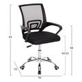 karekla grafeioy bristone hm105831 podi xromioy mayri 56x53x93yek extra photo 1